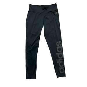 Adidas Climalite Leggings Vertical Logo Key Pocket Women's Medium Stretch Gym